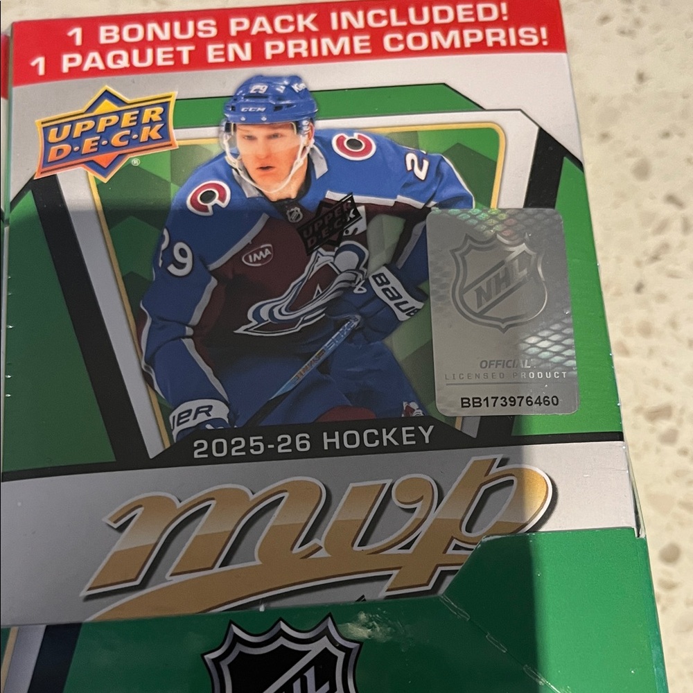 Upper Deck 2025-26 MVP Hockey Trading Card Box - ( one box never opened) - Picture 3 of 3